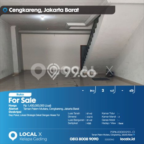 Paling Dicari! Ruko Dijual di Taman Palem Harga Kompetitif Paling Dicari! Ruko Dijual di Taman Palem Harga Kompetitif