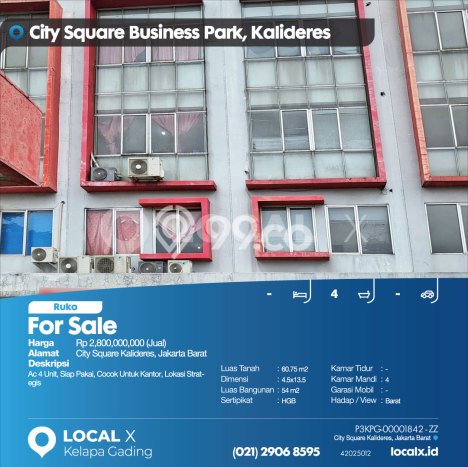 Ruko Dijual di Jakarta Barat LT 60m2 & LB 54m2 Lokasi Terbaik! Ruko Dijual di Jakarta Barat LT 60m2 & LB 54m2 Lokasi Terbaik!