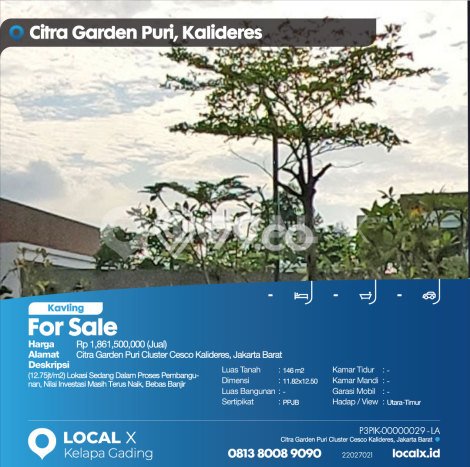 Tanah Dijual di Jakarta Barat Seluas 146m2 Strategis Tanah Dijual di Jakarta Barat Seluas 146m2 Strategis