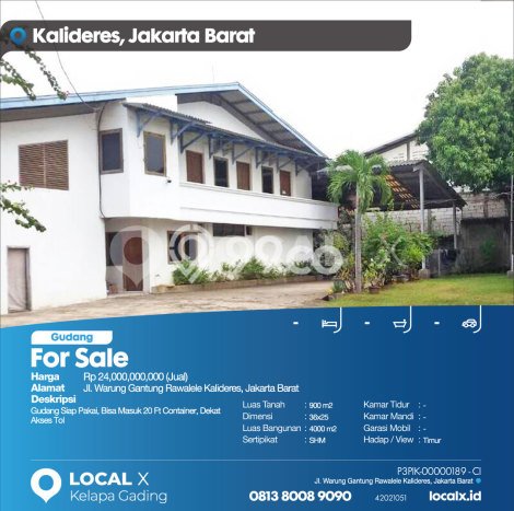 Gudang Dijual di Jakarta Barat LT 900m2 & LB 4000m2 Lokasi Terbaik! Gudang Dijual di Jakarta Barat LT 900m2 & LB 4000m2 Lokasi Terbaik!