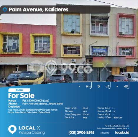 Ruko Dijual di Prime Area Jakarta Barat Luas 204m2 Ruko Dijual di Prime Area Jakarta Barat Luas 204m2