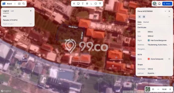 Tanah di , Luas 989m2m², Dekat Jalan Utama, Area Prospektif Tanah di , Luas 989m2m², Dekat Jalan Utama, Area Prospektif