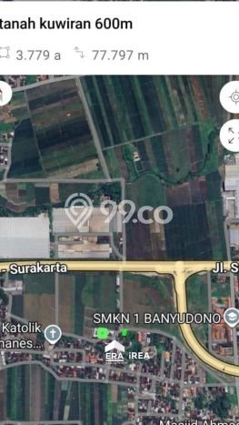 Kavling Tanah di Banyudono Dijual Luas 600m2 Legalitas SHM Kavling Tanah di Banyudono Dijual Luas 600m2 Legalitas SHM