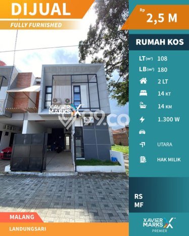 Dijual Kost Strategis di Lowokwaru, Malang 14 KT, 14 KM, Luas Bangunan 180m2 Dijual Kost Strategis di Lowokwaru, Malang 14 KT, 14 KM, Luas Bangunan 180m2