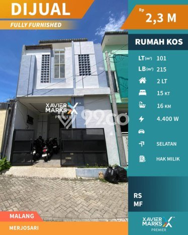 Unit Kost Dijual di Kawasan Lowokwaru Malang dengan 15 KT Unit Kost Dijual di Kawasan Lowokwaru Malang dengan 15 KT
