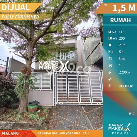 Jual Rumah Bagus Siap Huni LB 200m2 di Dau, Malang Jual Rumah Bagus Siap Huni LB 200m2 di Dau, Malang
