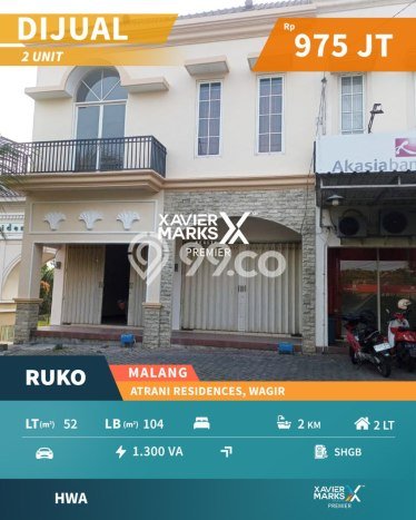 Dijual Ruko Kawasan Premium di Wagir, Luas 104m2m², Jalan Raya Dijual Ruko Kawasan Premium di Wagir, Luas 104m2m², Jalan Raya