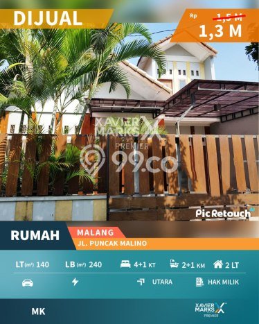 Rumah Modern 4 KT di Tidar Malang Unfurnished Rumah Modern 4 KT di Tidar Malang Unfurnished