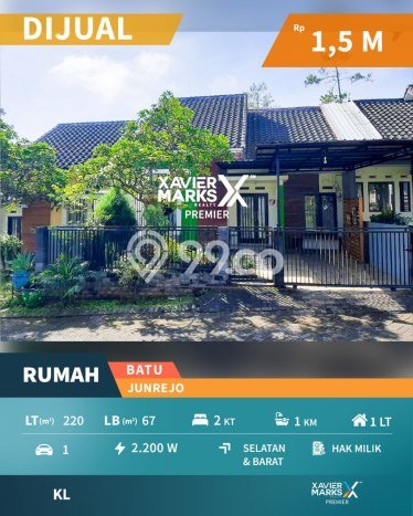 Dijual Cepat Rumah Favorit Siap Huni LB 67m2 di Junrejo, Batu Dijual Cepat Rumah Favorit Siap Huni LB 67m2 di Junrejo, Batu