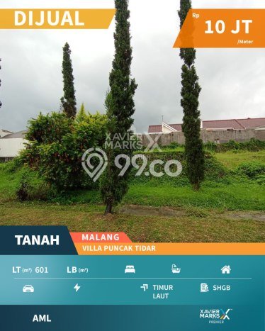 Tanah Kavling Dijual di Villa Puncak Tidar, Malang dengan Luas Tanah 601m2 Tanah Kavling Dijual di Villa Puncak Tidar, Malang dengan Luas Tanah 601m2