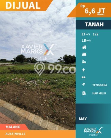 Dijual Tanah Lokasi Dieng, Malang Seluas 122m2 Dijual Tanah Lokasi Dieng, Malang Seluas 122m2