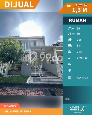 Jual Rumah Modern 3 KT di Villa Puncak Tidar, Malang Jual Rumah Modern 3 KT di Villa Puncak Tidar, Malang