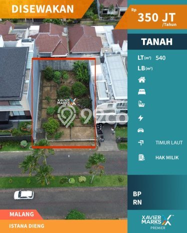 Untuk Disewa Tanah di Malang, Luas 540m2 Area Berkembang Untuk Disewa Tanah di Malang, Luas 540m2 Area Berkembang