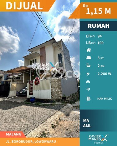HUNIAN BERKELAS! Rumah Premium Lowokwaru, Malang, Luas Tanah 94m2m² Luas Bangunan 100m2m² HUNIAN BERKELAS! Rumah Premium Lowokwaru, Malang, Luas Tanah 94m2m² Luas Bangunan 100m2m²