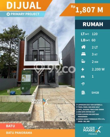 Dijual Hunian Rumah Nyaman 3 KT di Batu, Malang Dijual Hunian Rumah Nyaman 3 KT di Batu, Malang