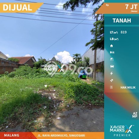 Jarang Ada! Tanah di Singosari Punya Luas 819m2 SHM Jarang Ada! Tanah di Singosari Punya Luas 819m2 SHM