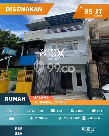 Komersial disewakan di Blimbing Malang dengan luas bangunan 120m2 Komersial disewakan di Blimbing Malang dengan luas bangunan 120m2