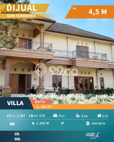Vila Kawasan Junrejo, Ukuran 1267m2m², Ideal untuk berbagai kebutuhan Vila Kawasan Junrejo, Ukuran 1267m2m², Ideal untuk berbagai kebutuhan