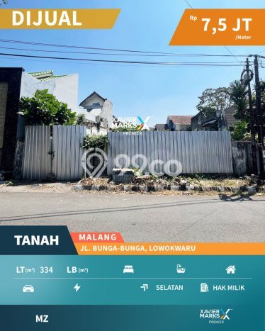 Jarang Ada! Tanah di Lowokwaru Punya Luas 334m2 SHM Jarang Ada! Tanah di Lowokwaru Punya Luas 334m2 SHM