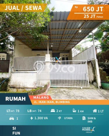 Jual Rumah Strategis Bagus Punya 2 KT di Blimbing Malang SHM Jual Rumah Strategis Bagus Punya 2 KT di Blimbing Malang SHM
