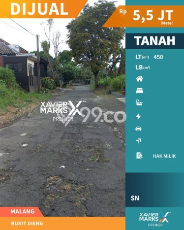 Tanah Dijual Lokasi Strategis di Malang dengan Luas 450m2 Tanah Dijual Lokasi Strategis di Malang dengan Luas 450m2