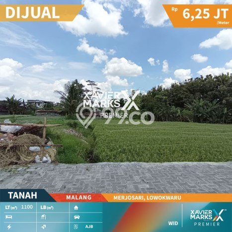 Tanah Dijual Lokasi Lowokwaru, Malang dengan Luas Tanah 1100m2 dan Status AJB Tanah Dijual Lokasi Lowokwaru, Malang dengan Luas Tanah 1100m2 dan Status AJB