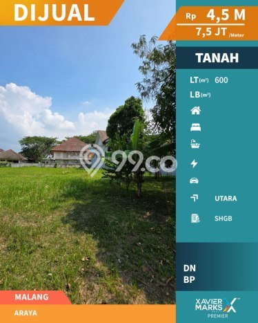 Tanah Kavling Dijual di Araya, Malang dengan Luas Tanah 600m2 Tanah Kavling Dijual di Araya, Malang dengan Luas Tanah 600m2