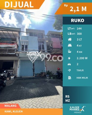 Lokasi Strategis! Dijual Ruko Bisnis di Klojen, Malang Kondisi Baik Lokasi Strategis! Dijual Ruko Bisnis di Klojen, Malang Kondisi Baik