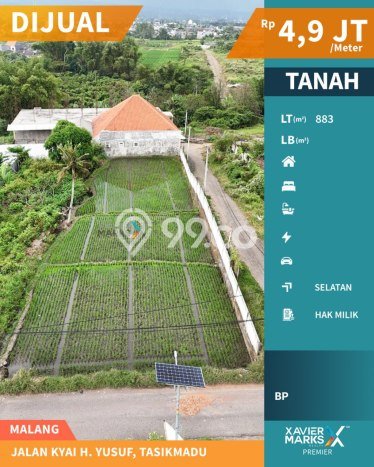 Tanah Kavling untuk Dijual di Lowokwaru Malang 883m2 Tanah Kavling untuk Dijual di Lowokwaru Malang 883m2