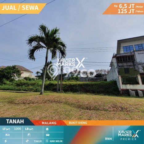 Kavling Tanah untuk Dijual di Malang Kota, Malang, Luas 1000m2 Kavling Tanah untuk Dijual di Malang Kota, Malang, Luas 1000m2