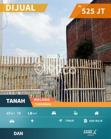 Tanah Kavling Dijual di Tlogomas, Malang dengan Luas Tanah 79m2 Tanah Kavling Dijual di Tlogomas, Malang dengan Luas Tanah 79m2