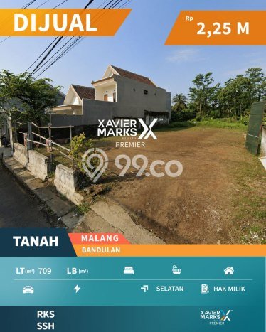 Lahan Kosong Dijual di Sukun, Malang, Luas 709m2 Area Strategis Lahan Kosong Dijual di Sukun, Malang, Luas 709m2 Area Strategis
