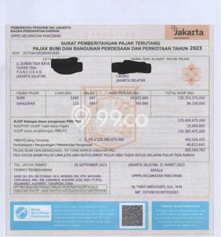 Tanah Kosong Dijual di Jakarta Selatan dengan Area 5495m2 Tanah Kosong Dijual di Jakarta Selatan dengan Area 5495m2