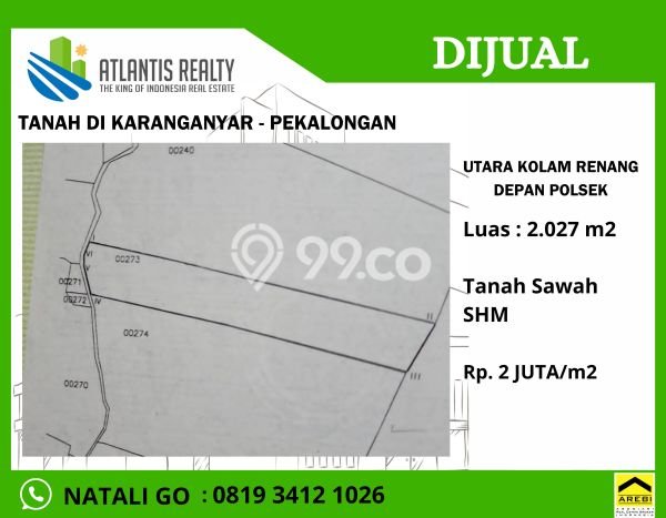 Tanah Kavling di Karanganyar Dijual dengan Luas 5568m2 Tanah Kavling di Karanganyar Dijual dengan Luas 5568m2