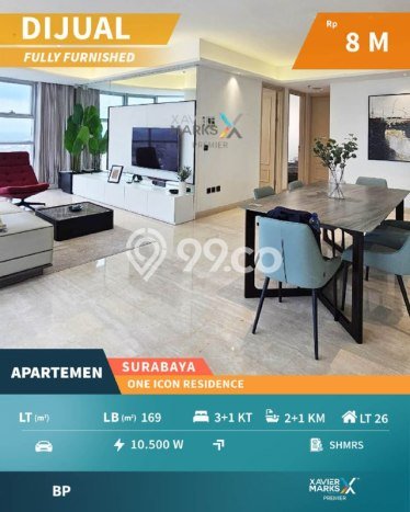 Hunian Apartemen Eksklusif untuk Dijual di Surabaya dengan 1 BR & 2 Kamar Mandi Hunian Apartemen Eksklusif untuk Dijual di Surabaya dengan 1 BR & 2 Kamar Mandi