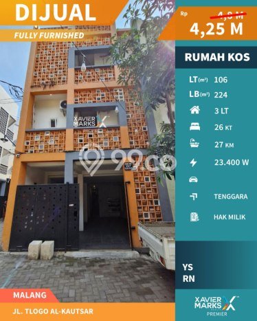 Kost Dijual Lokasi Strategis Dinoyo Malang 26 Kamar Tidur Kost Dijual Lokasi Strategis Dinoyo Malang 26 Kamar Tidur