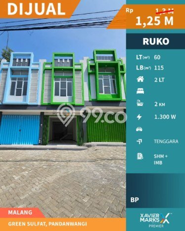 Ruko Dijual di Prime Area Malang Luas 115m2 Ruko Dijual di Prime Area Malang Luas 115m2