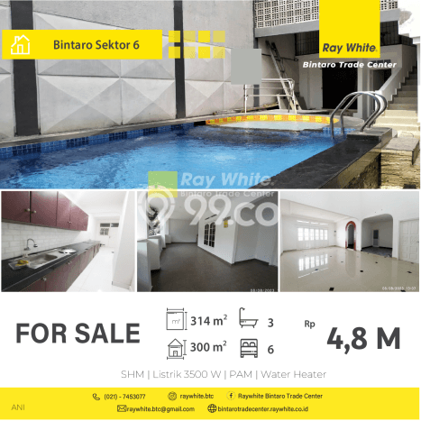 Ready to Use! Luxury House LT 314m2 Desain Elegan di Bintaro Ready to Use! Luxury House LT 314m2 Desain Elegan di Bintaro