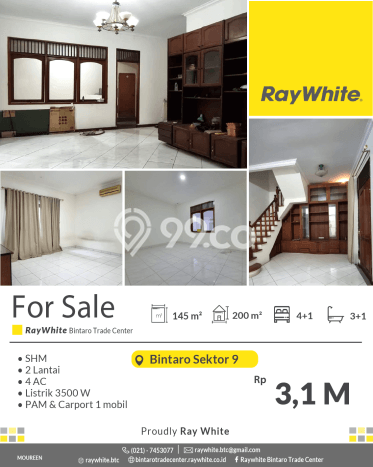 Dijual Rumah Luas Elegan Dengan View Cantik di Bintaro, Tangerang Selatan Dijual Rumah Luas Elegan Dengan View Cantik di Bintaro, Tangerang Selatan