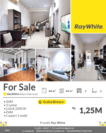 Rumah Minimalis 2 KT di Graha Raya Bintaro Tangerang Selatan Unfurnished Rumah Minimalis 2 KT di Graha Raya Bintaro Tangerang Selatan Unfurnished