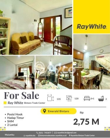 Rumah Mewah LB 93m2 Siap Huni Desain Elegan di Bintaro, Tangerang Selatan Rumah Mewah LB 93m2 Siap Huni Desain Elegan di Bintaro, Tangerang Selatan