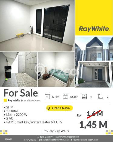 Dijual Rumah Modern 2 KT di Graha Raya, Tangerang Selatan Dijual Rumah Modern 2 KT di Graha Raya, Tangerang Selatan
