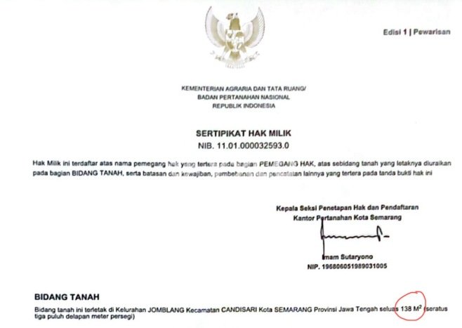 Kavling Tanah di Semarang Selatan Dijual Luas 138m2 Legalitas SHM Kavling Tanah di Semarang Selatan Dijual Luas 138m2 Legalitas SHM