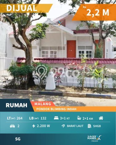 Rumah Minimalis 3 Kamar LT 264m2 di Araya Rumah Minimalis 3 Kamar LT 264m2 di Araya