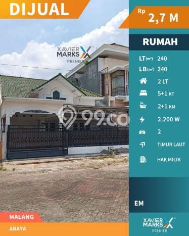 Rumah Luxury Modern Siap Huni di Araya Malang Rumah Luxury Modern Siap Huni di Araya Malang