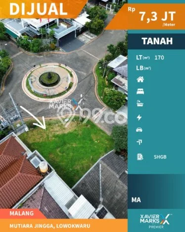 Dijual Tanah Lokasi Permata Jingga, Malang Seluas 170m2 Dijual Tanah Lokasi Permata Jingga, Malang Seluas 170m2