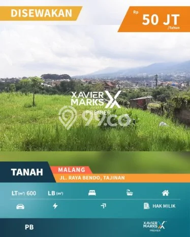 Untuk Disewa Tanah di Batu Luas 600m2 SHM Untuk Disewa Tanah di Batu Luas 600m2 SHM