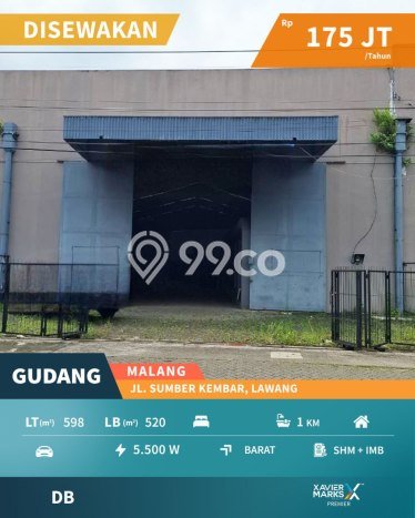 Gudang Disewakan di Area Ramai Lawang, Malang Gudang Disewakan di Area Ramai Lawang, Malang