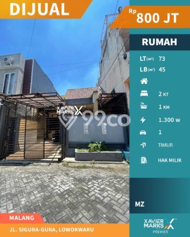 Jual Rumah Bagus Siap Huni LB 45m2 di Lowokwaru, Malang Jual Rumah Bagus Siap Huni LB 45m2 di Lowokwaru, Malang