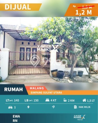 Dijual Rumah Modern 4 KT di Sulfat, Malang Dijual Rumah Modern 4 KT di Sulfat, Malang